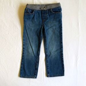children's place pull-on elastic waist denim straight leg jeans 3T toddler
